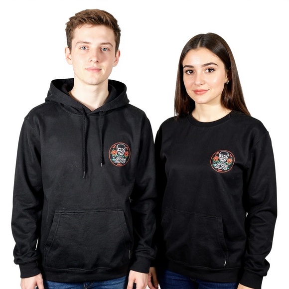 Vans Skulls & Roses Graphics Hoodie in Black Youth Large (Fits Women’s XS) - Picture 1 of 10